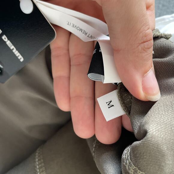 Innovare Denim Dress Olive Green Abilene Ruffle Strapless Corset Mini Coquette - Picture 3 of 8